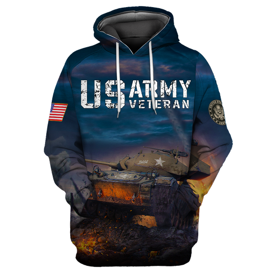 US Army Veteran 3D All Over Printed Shirts PD05012102
