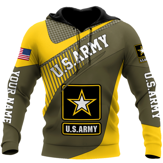 American US Army Personalize 3D All Over Unisex Hoodie