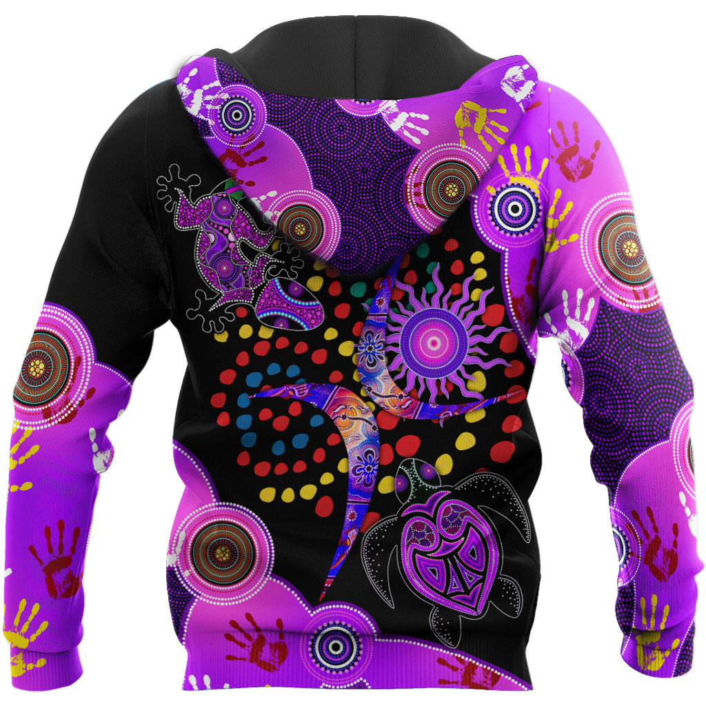 Aboriginal Naidoc Week 2021 Purple Turtle Lizard 3D print shirts