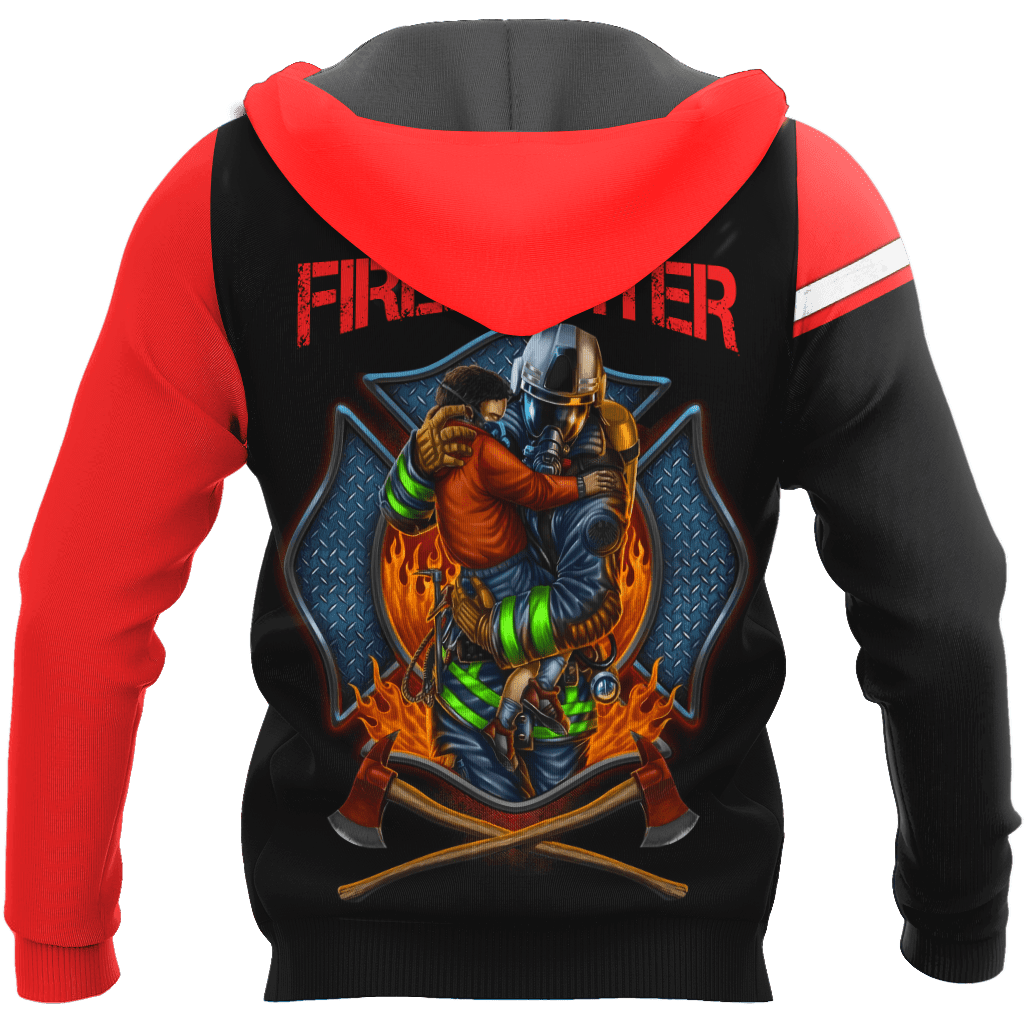 Customize Name Firefigher Hoodie For Men And Women