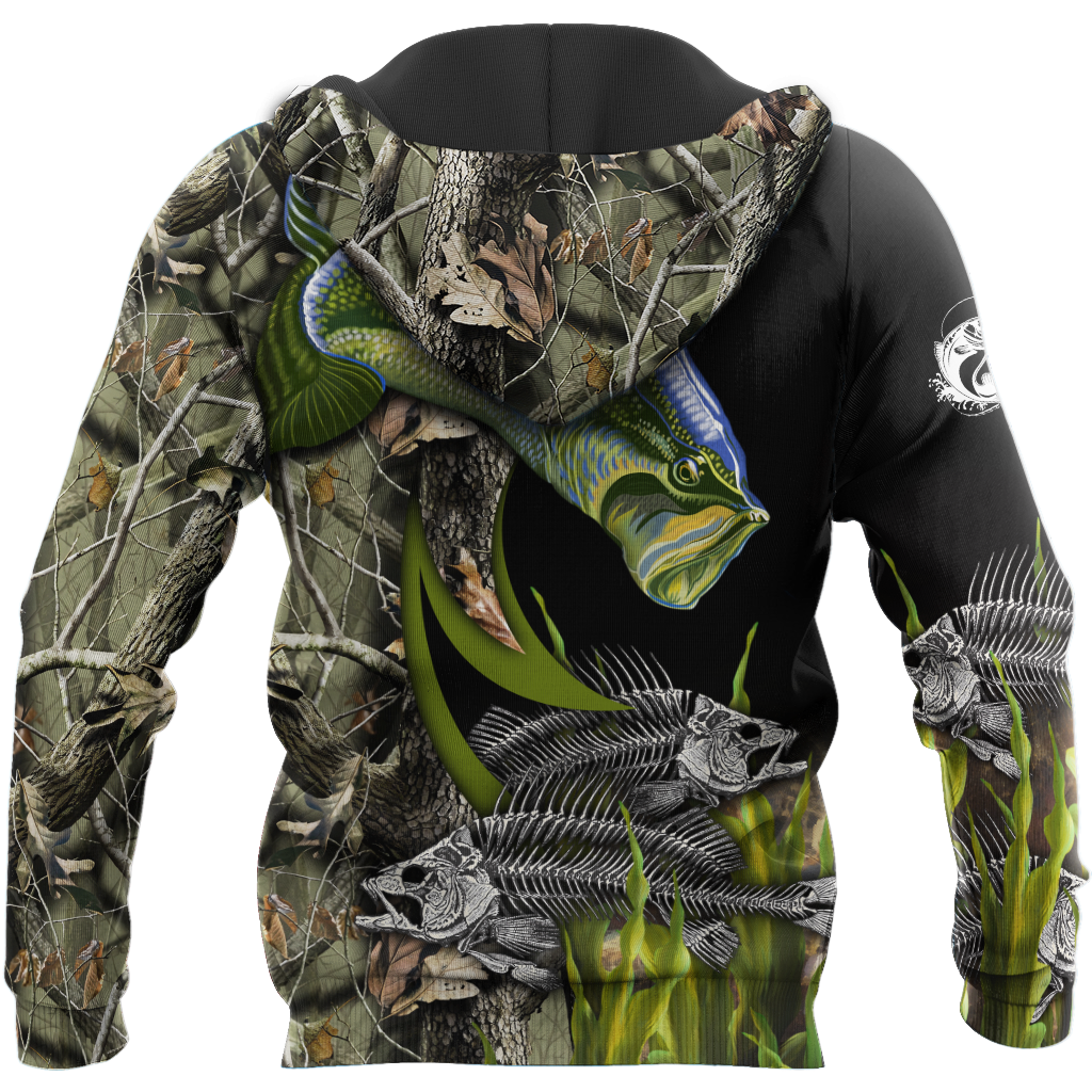 Bass Fishing Painting Fall Camo Reaper 3d print shirts