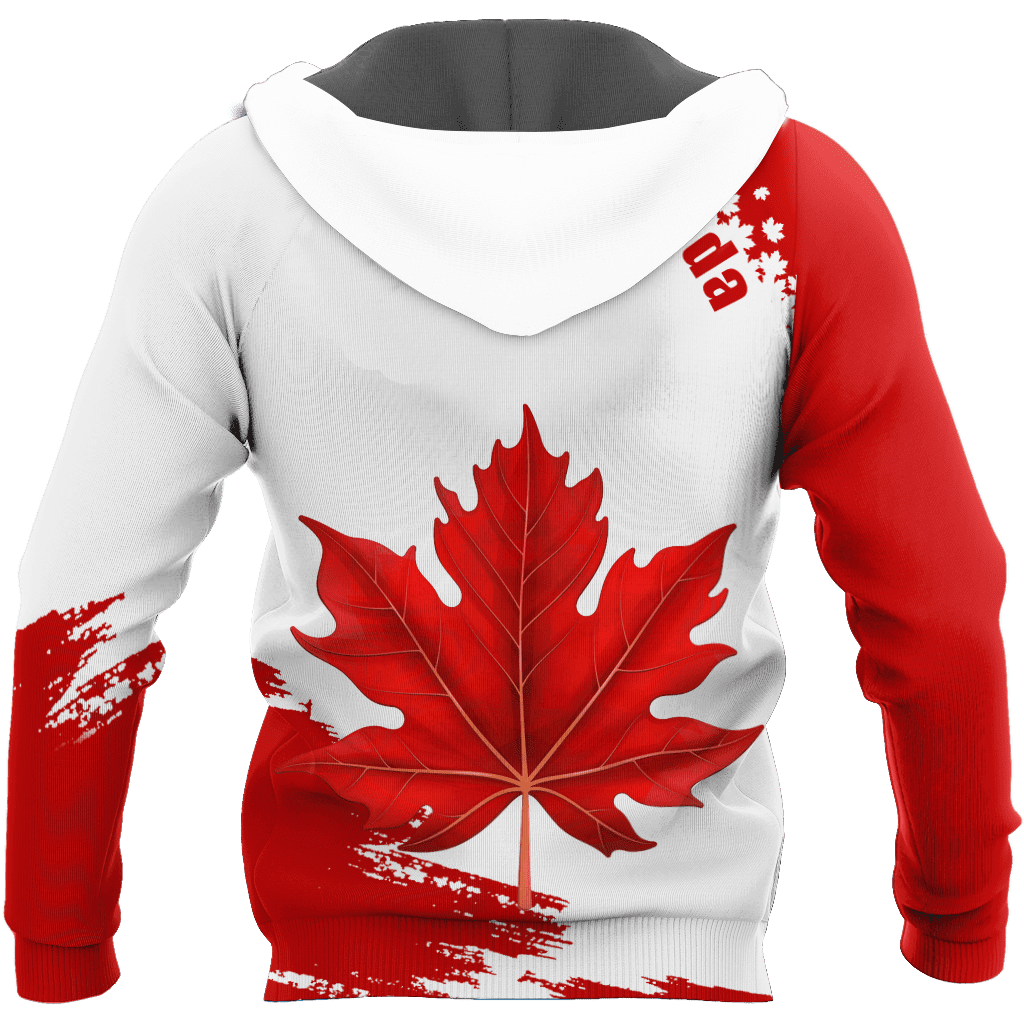 Canada Day No3 Name Pullover Premium Unisex Hoodie Maple Leaf