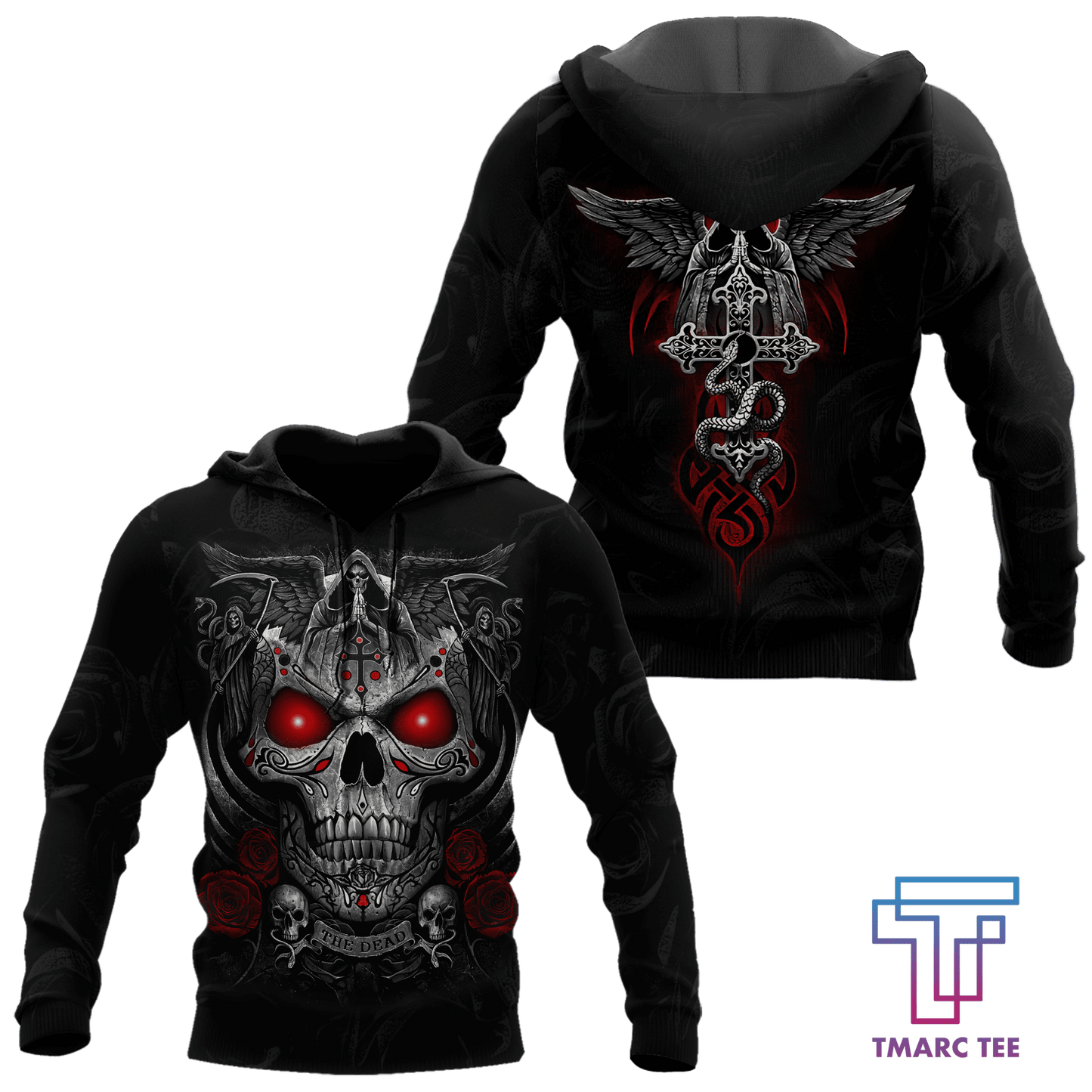 Tmarc Tee Blessing Skull 3D All Over Printed Unisex Shirts