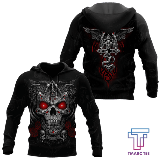 Tmarc Tee Blessing Skull 3D All Over Printed Unisex Shirts