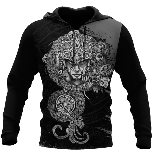 Aztec Warrior 3D All Over Printed Unisex Hoodie no1