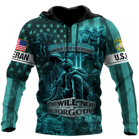 US Veteran You Will Never Be Forgotten 3D All Over Printed Unisex Shirts HN14102102