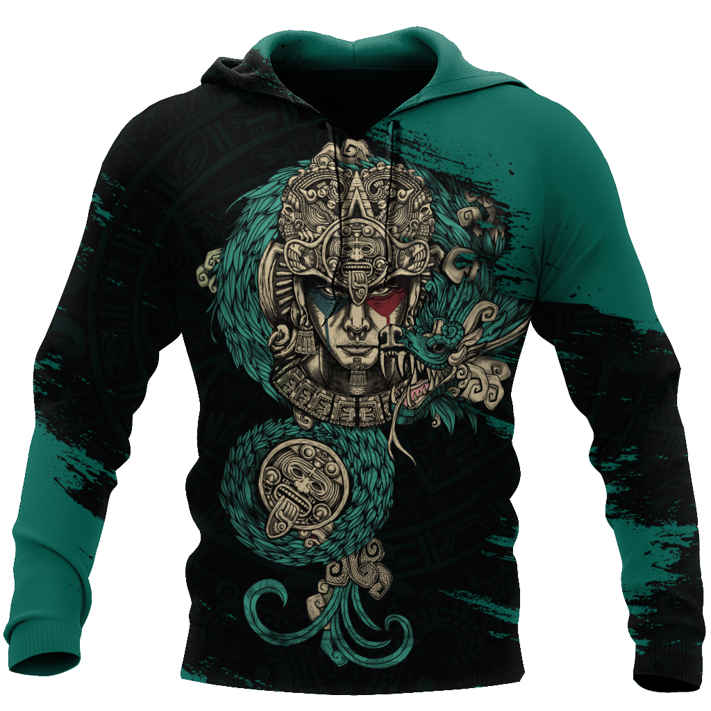 Aztec Warrior 3D All Over Printed Unisex Hoodie no3