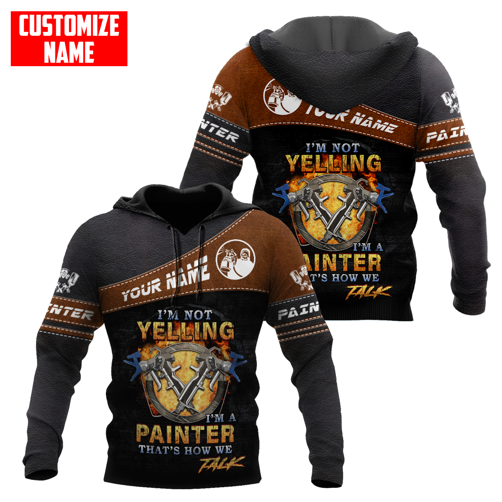 Tmarc Tee Personalized Name Painter 3D All Over Printed Unisex Shirts Leather Texture Ver 2