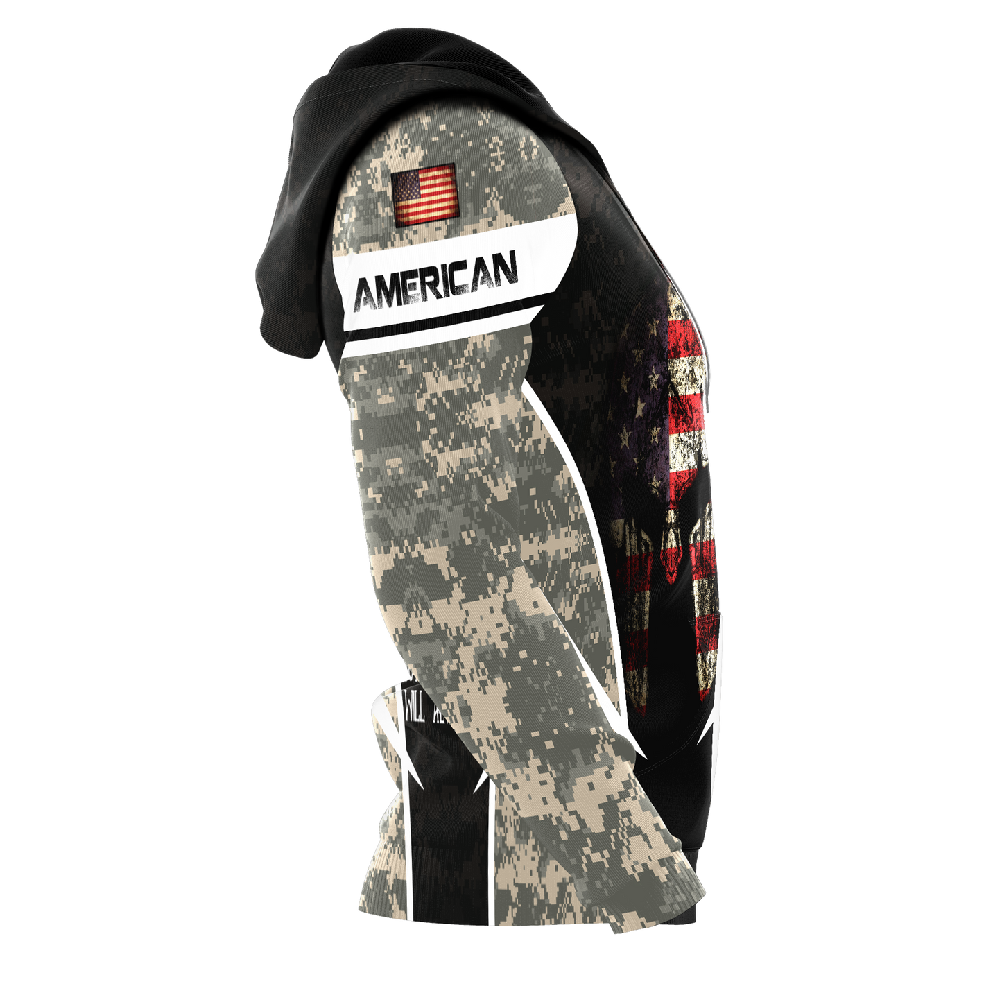 American 3D Over Printed Unisex Deluxe Hoodie ML MH25052102