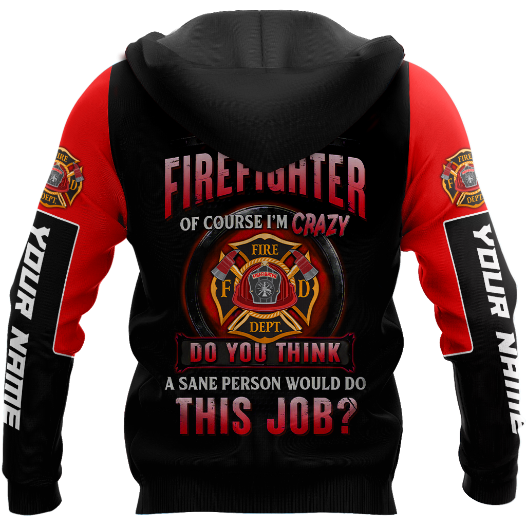 Customize Name Firefighter 3D All Over Printed Unisex Shirts