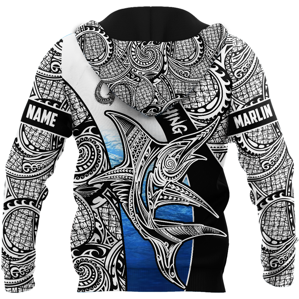 Amazing Polynesian Go Fishing Marlin Fish Personalized Unisex Deluxe Hoodie ML
