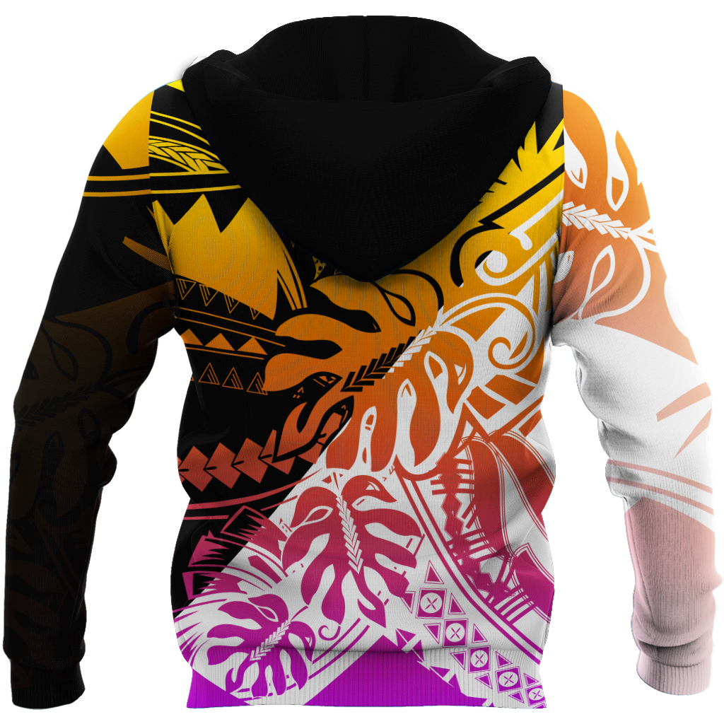 Amazing Polynesian Frangipani Unisex Deluxe Hoodie ML