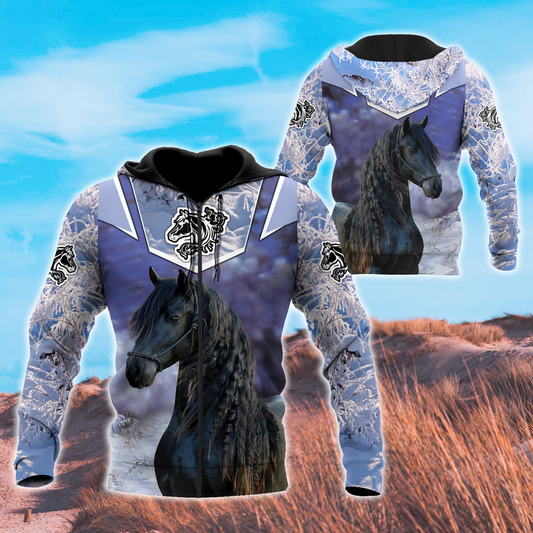 Beautiful Friesian Horse 3D All Over Printed Unisex Shirts MH23122004CL