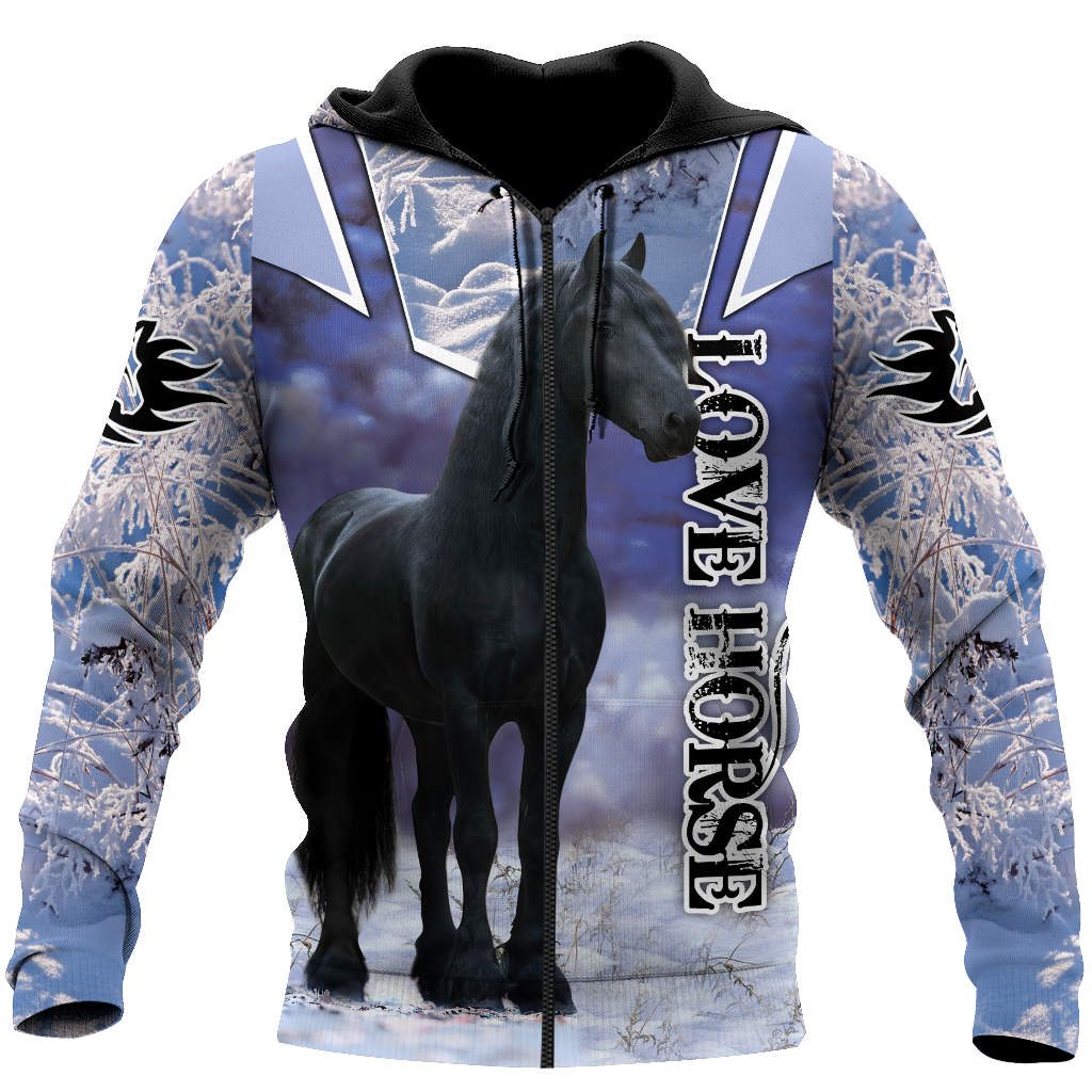 Beautiful Friesian Horse 3D All Over Printed Unisex Shirts MH23122005CL