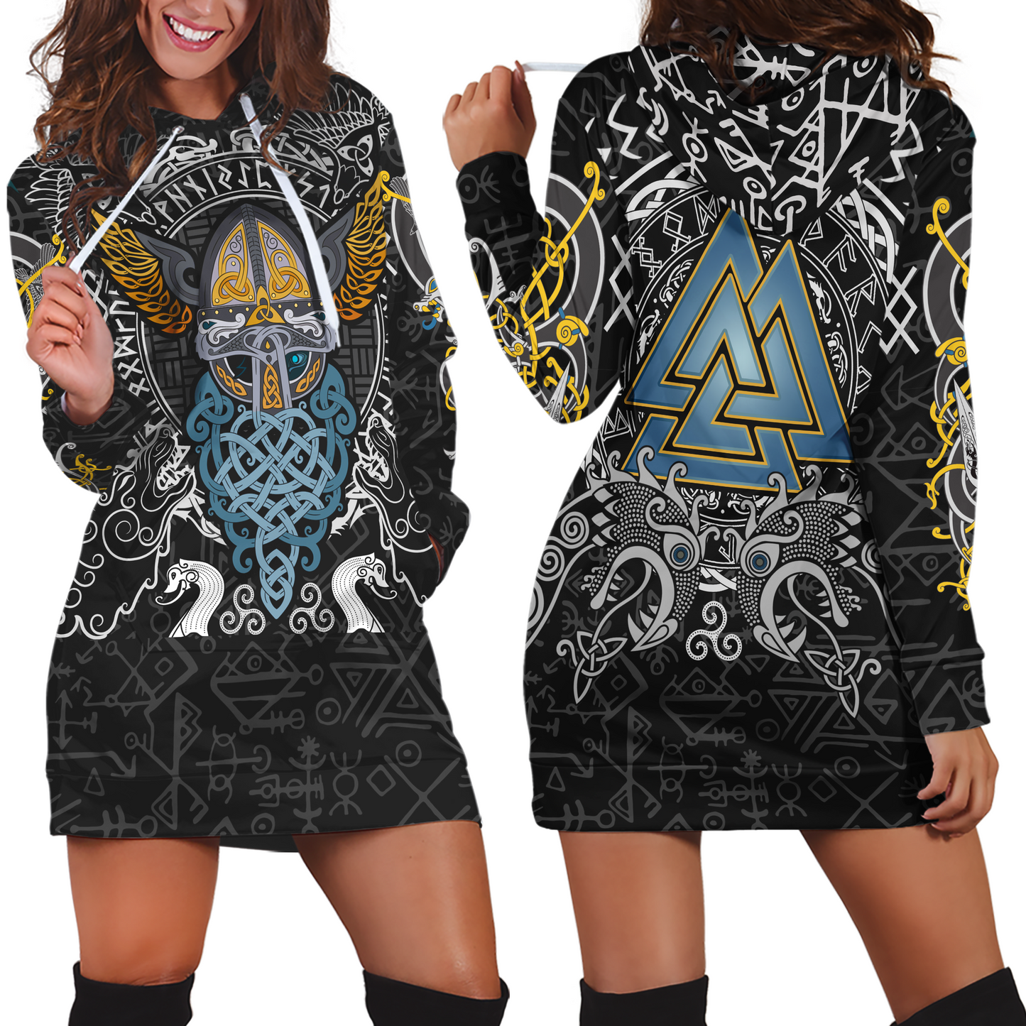 Viking Odin - Wotan Pullover Hoodie A0 - Amaze Style™-ALL OVER PRINT HOODIES