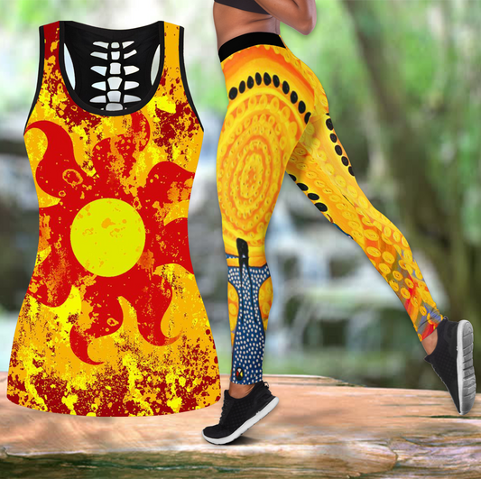 Tapestry Sun Combo Legging + Tank Limited by SUN AM130405 - Amaze Style™-Apparel