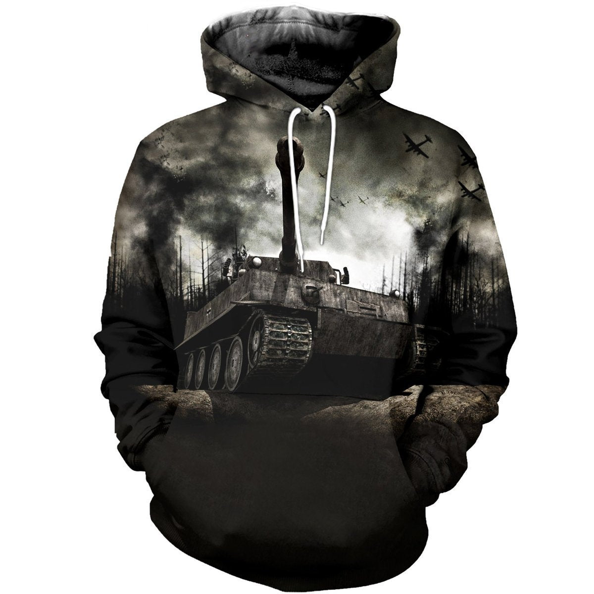 3D All Over Printed Tiger tank T-shirt Hoodie - Amaze Style™-Apparel