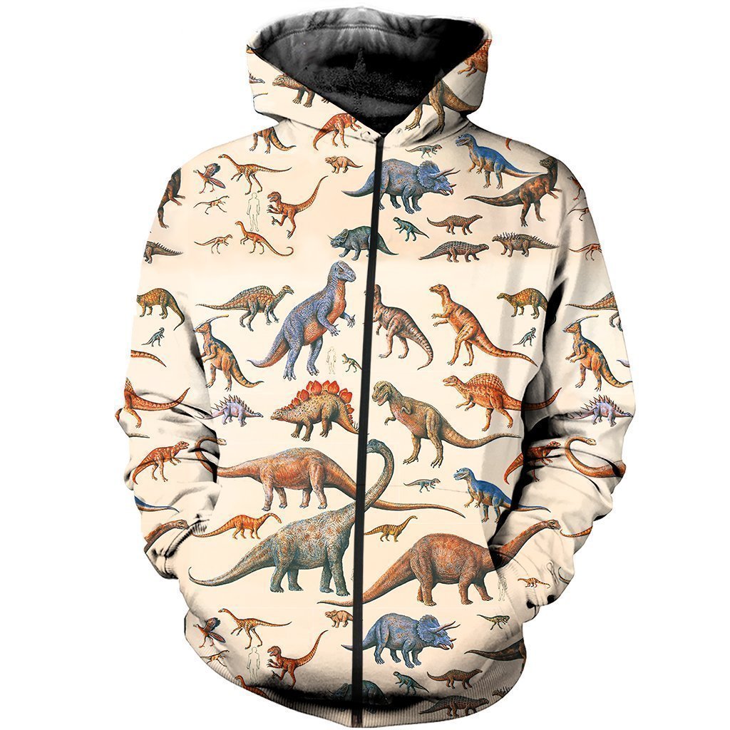 3D All Over Printed Types of Dinosaurs Shirts And Shorts - Amaze Style™-3D All Over Printed Clothes