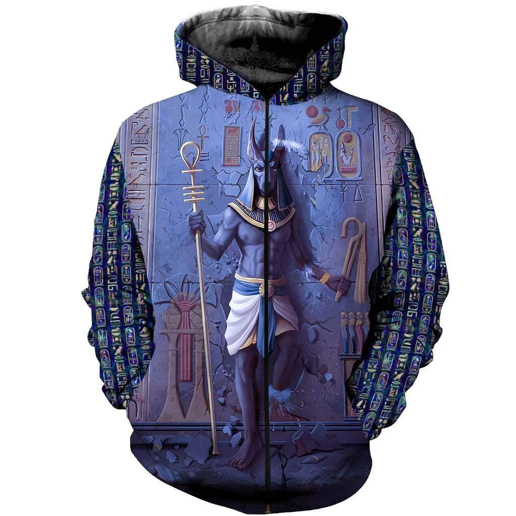 Anubis Face Blue 3D All Over Printed Clothes HC3102 - Amaze Style™-Apparel