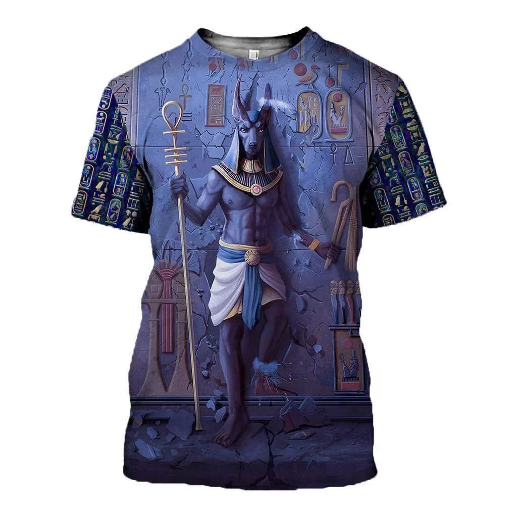 Anubis Face Blue 3D All Over Printed Clothes HC3102 - Amaze Style™-Apparel