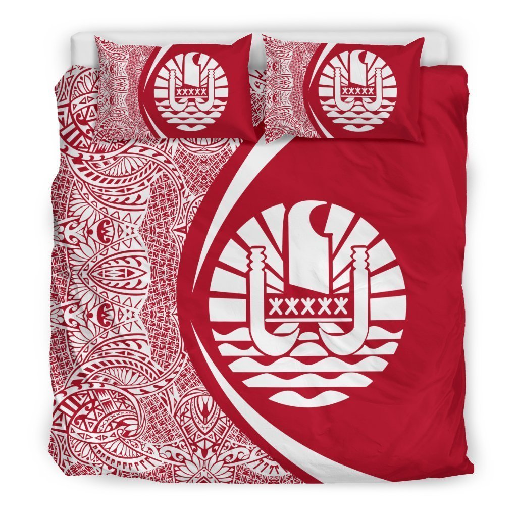 Tahiti Coat Of Arms Polynesian Bedding Set - Circle Style 04 J9 - Amaze Style™-BEDDING SETS