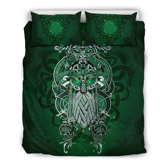Viking Bedding Set - Fenrir & Tyr Symbol A0 - Amaze Style™-BEDDING SETS