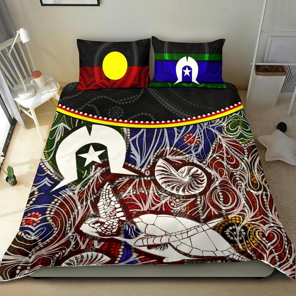 Bedding Set - Aboriginal Dot In Naidoc Week Style
