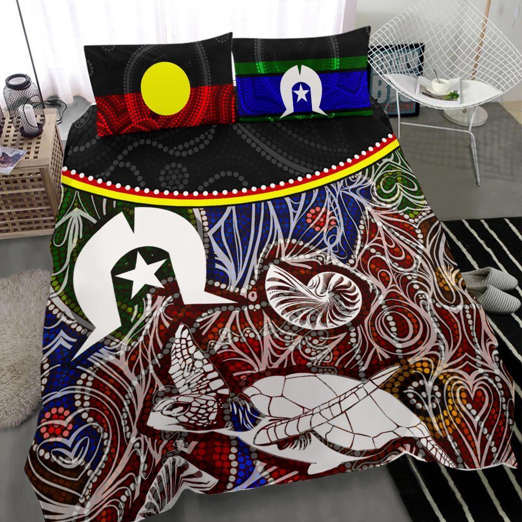 Bedding Set - Aboriginal Dot In Naidoc Week Style