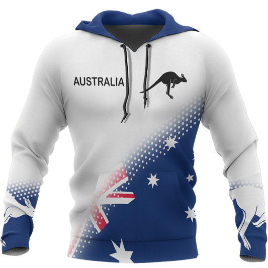 Australia Flag Zip Hoodie Dots Version PL - Amaze Style™-Apparel