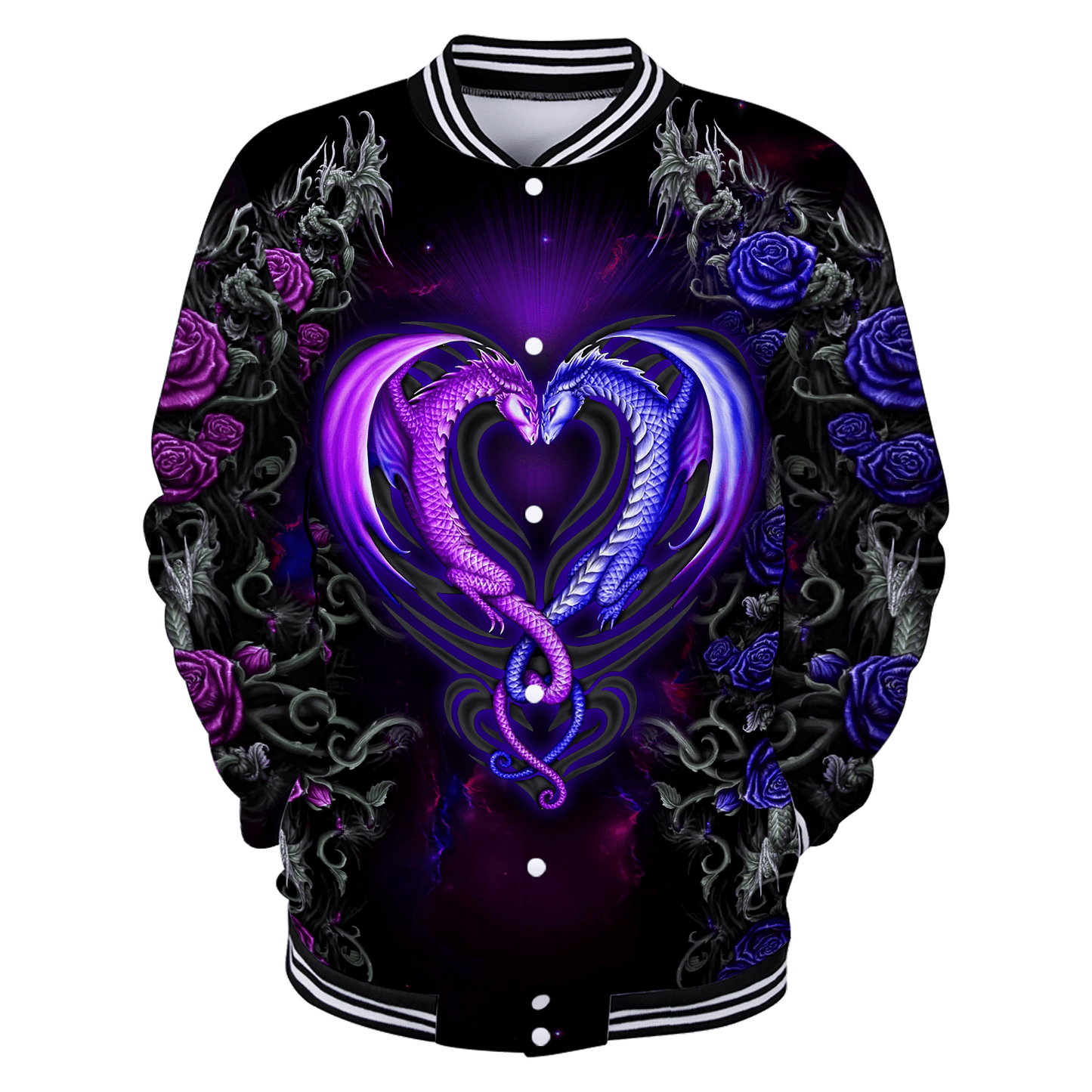 Tmarc Tee Dungeons and Dragons Couple 3D All Over Printed Shirts Purple