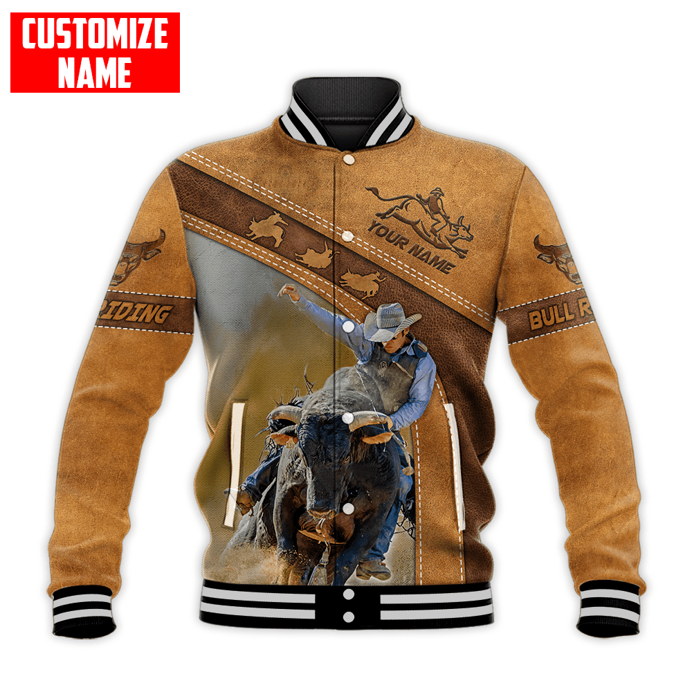 Tmarc Tee Personalized Name Bull Riding 3D All Over Printed Unisex Shirts Brown Bull Ver 2