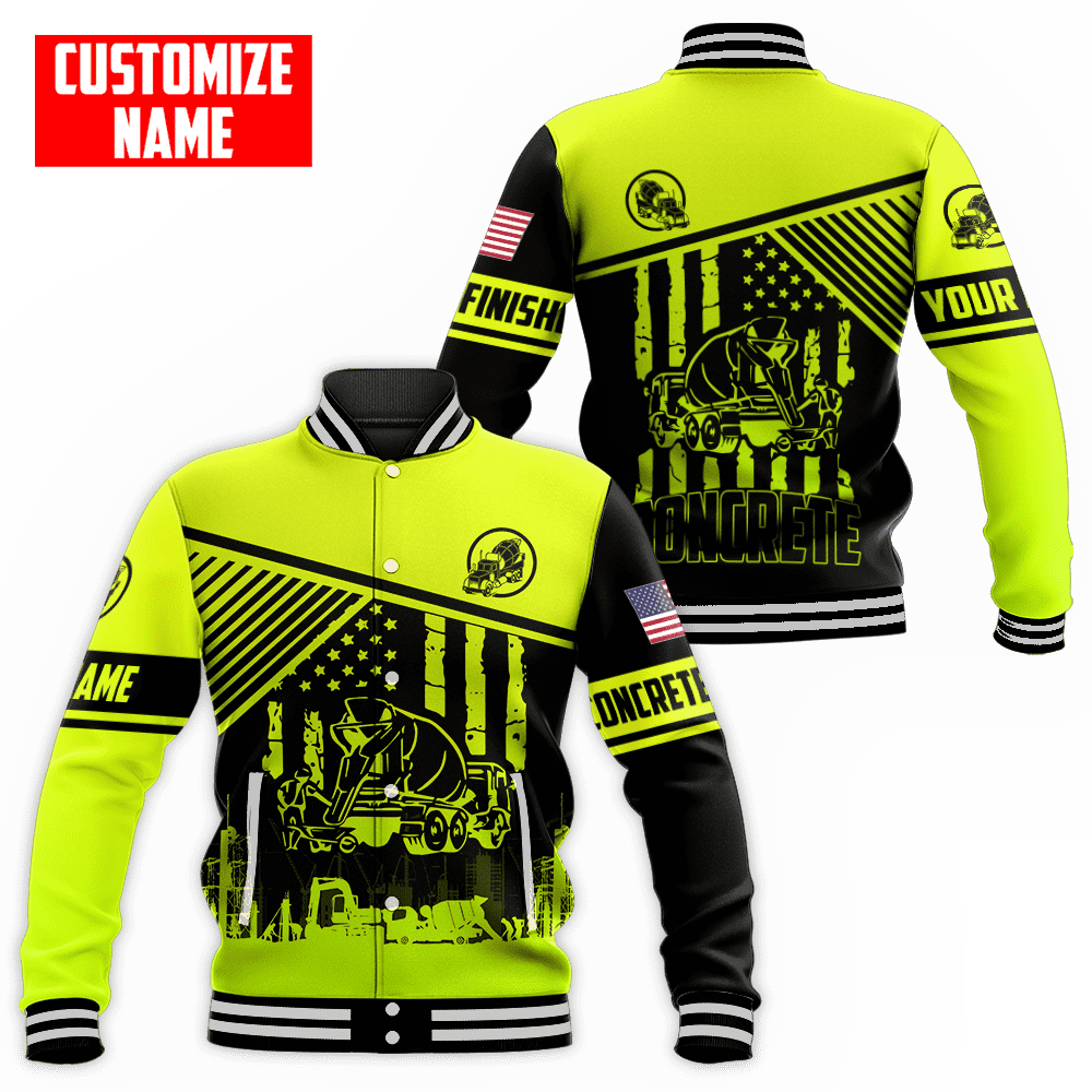 US Green Concrete Finisher Mixer Truck Custom name 3D Printed Shirts