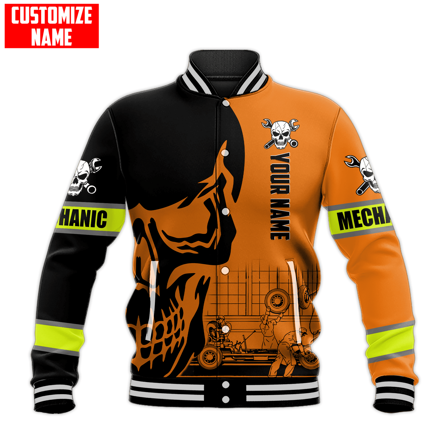 Tmarc Tee Personalized Name Mechanic 3D All Over Printed Unisex Shirts Safety