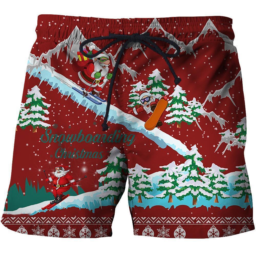 3D All Over Printed Snowboarding Christmas-Apparel-6teenth World-SHORTS-S-Vibe Cosy™