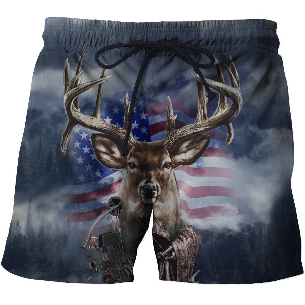 3D All Over Printed American flag reindeer Hoodie - Amaze Style™-Apparel