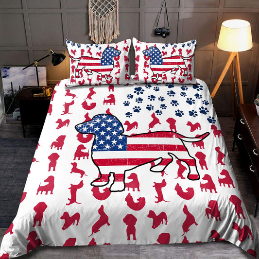 Dachshund American Flag Bedding Set DD04062106
