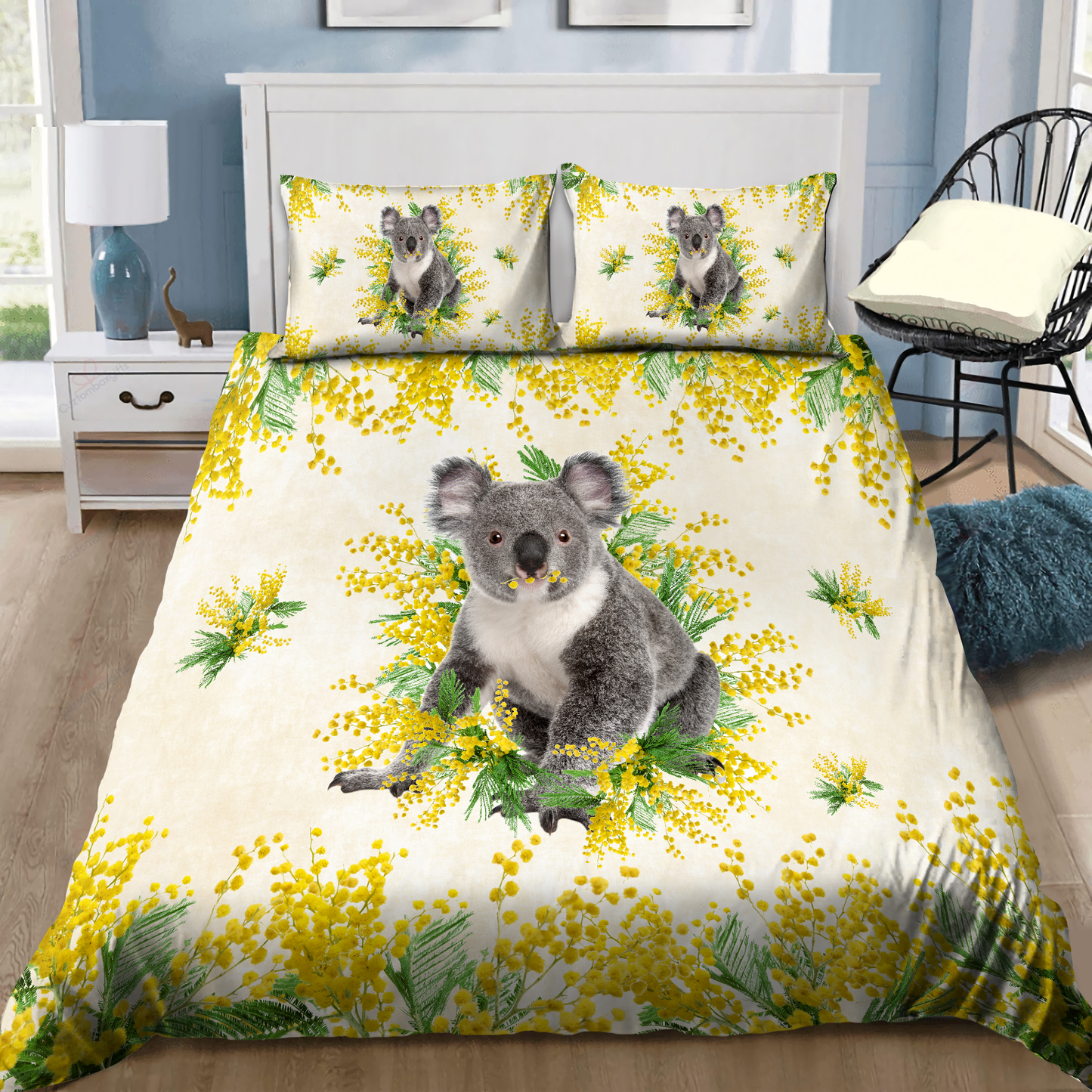 Tmarc Tee Australia Koala Golden Wattle bedding set