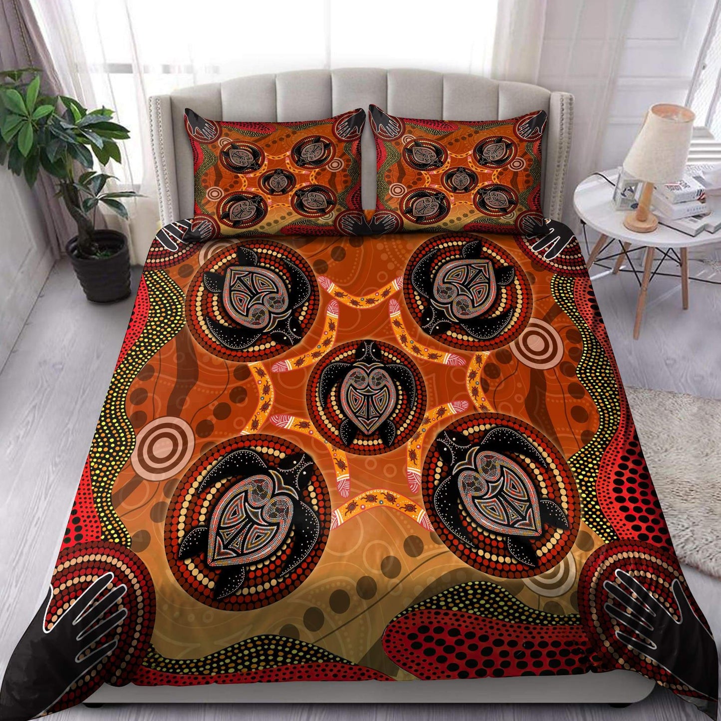 Aboriginal Turtles Boomerang Bedding Set TN