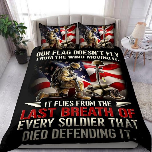 US Veteran Flag old Soldier bedding set Proud Military
