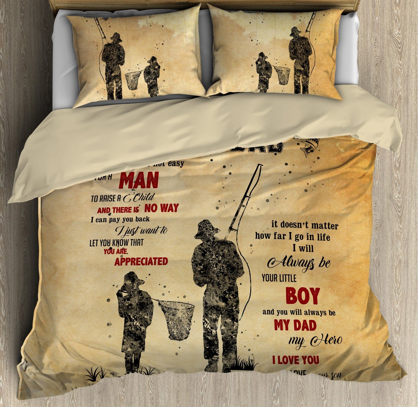To my Dad best fishing buddy Bedding set