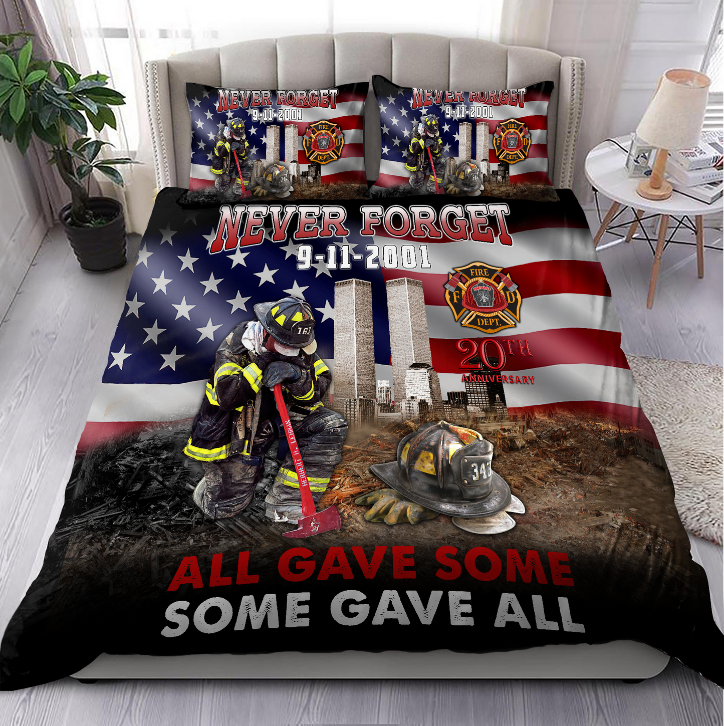 Respectful Firefighter Bedding Set