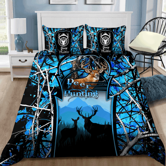 Blue Deer Hunting Bedding Set No2