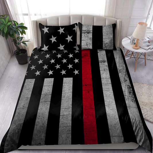 The Red Line Firefighter Bedding Set