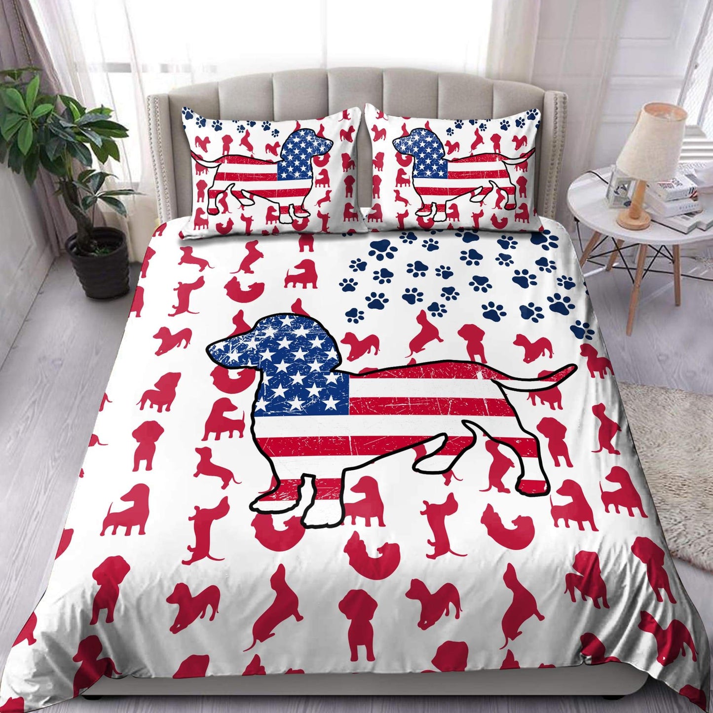 Dachshund American Flag Bedding Set DD04062106