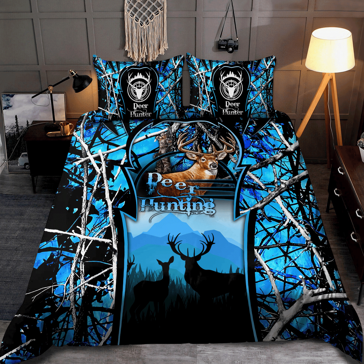 Blue Deer Hunting Bedding Set No2