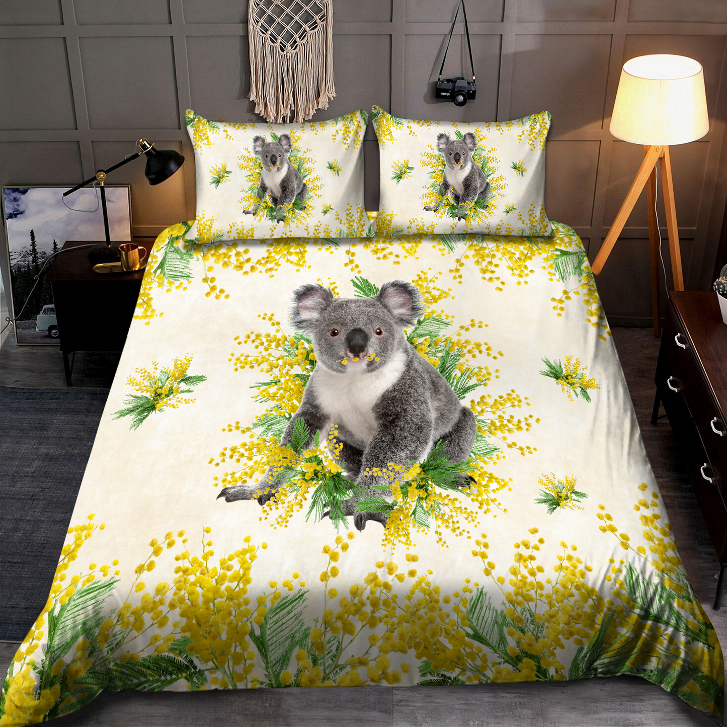 Tmarc Tee Australia Koala Golden Wattle bedding set