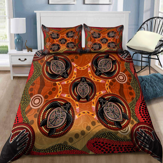Aboriginal Turtles Boomerang Bedding Set TN