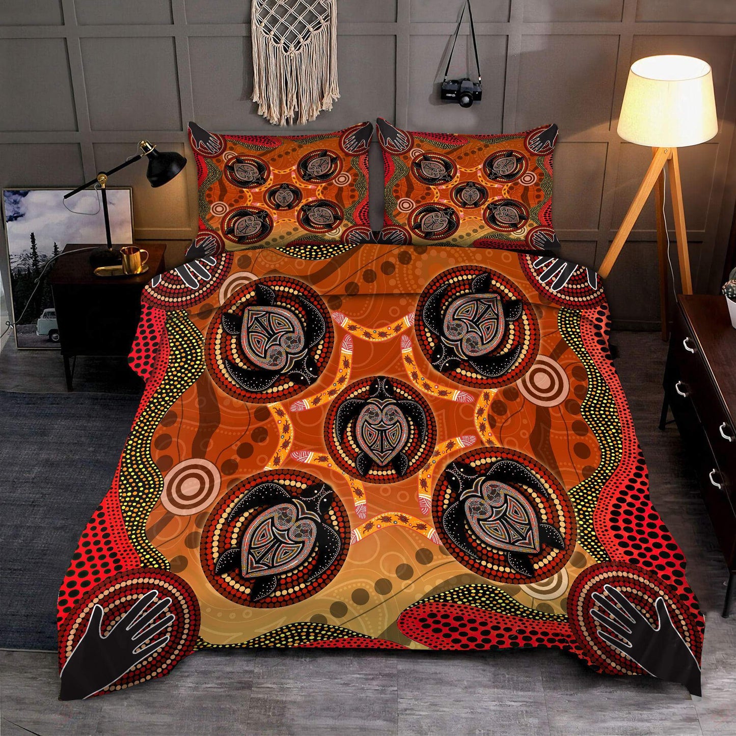 Aboriginal Turtles Boomerang Bedding Set TN