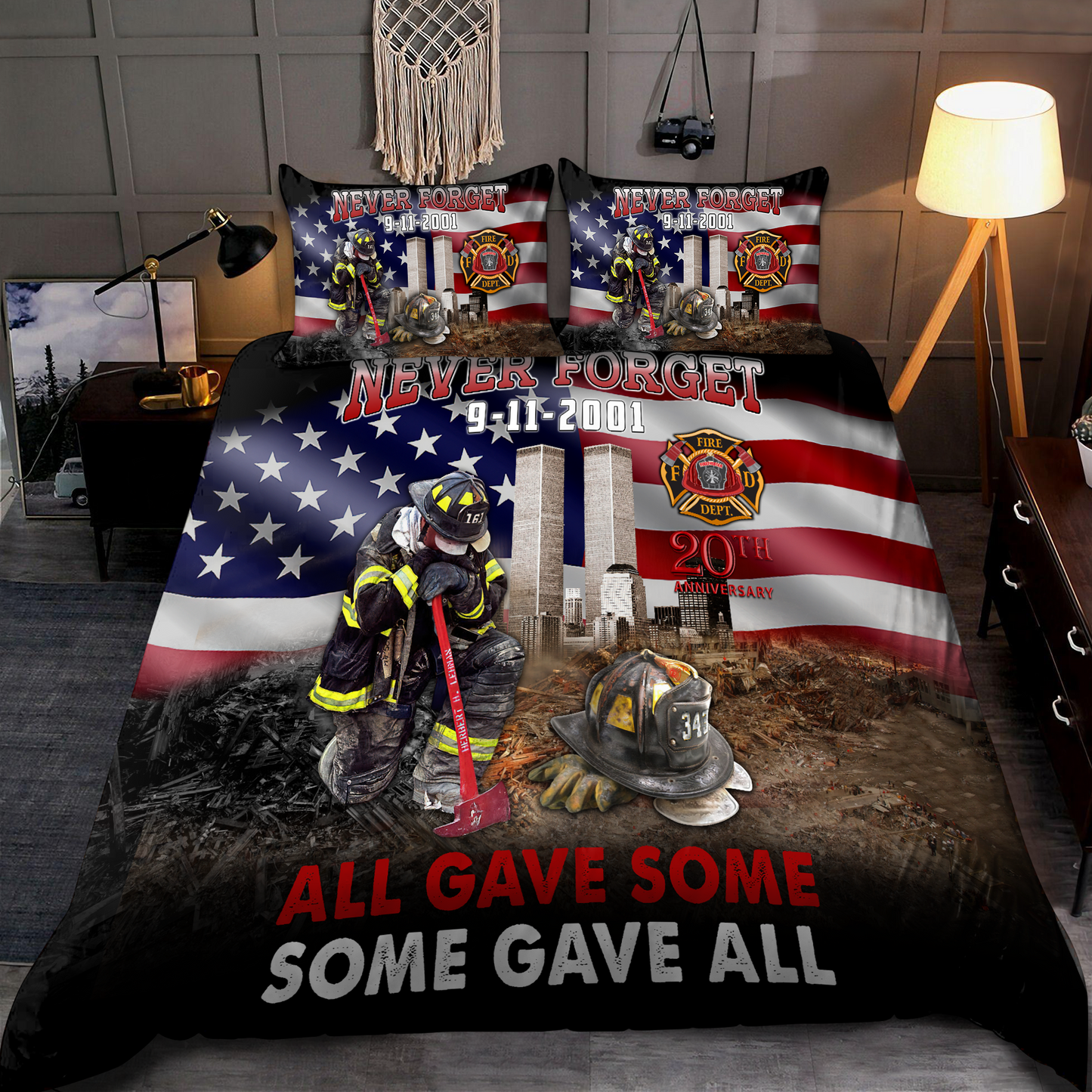 Respectful Firefighter Bedding Set