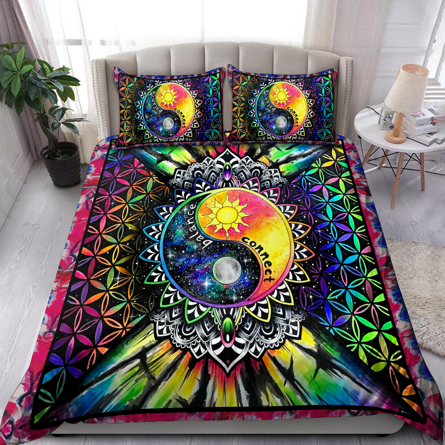 Ying Yang Hippie Bedding Set
